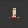 Colorful Toy Furniture Set With Pink Strawberry Sofa Small Table And Stools