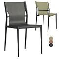 Stool Group Metallic Leather Dining Chair 3d model