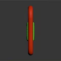 Durable Red Metal Carabiner With Green Locking Mechanism For Daily Use