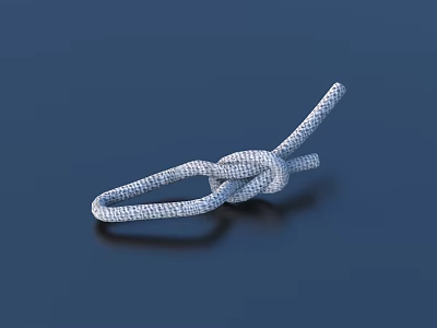 White Woven Rope Knot With Reflective Detail As Practical Home Decor Accessory 3d model