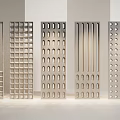 Modern Metal Room Dividers With Various Perforated And Slotted Patterns For Interior Decor