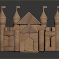 Modern Building Blocks Toy Building Blocks Toy Building Blocks Castle Wood Castle 3d model