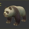 Modern Panda Cartoon Panda Bear 3d model