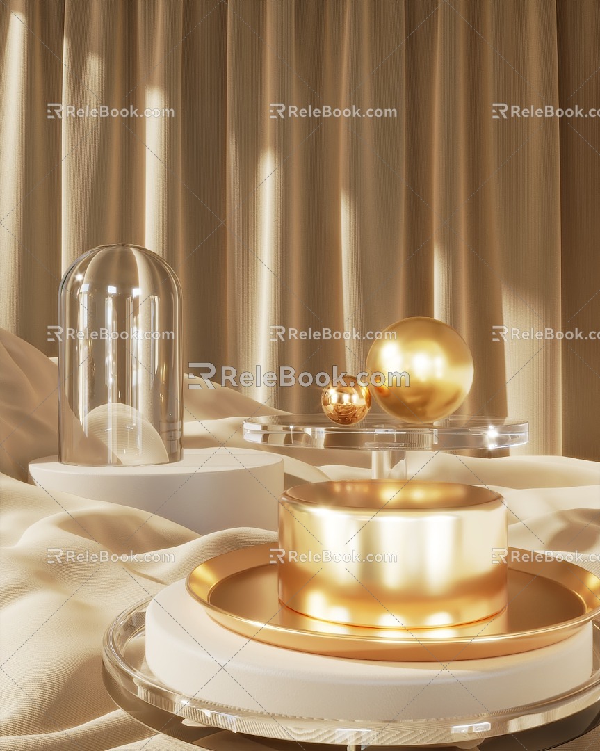 Still Life Display Stand E-commerce Products Booth E-commerce Meichen 3d model