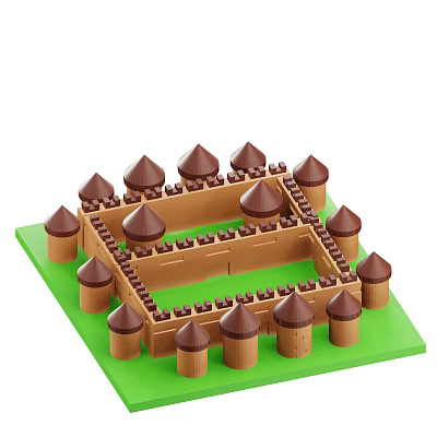 Modern Castle Cartoon Building Cartoon Castle 3d model Modern Castle Cartoon Building Cartoon Castle 3d model