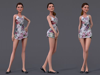 Modern Woman Female Role 3d model Modern Woman Female Role 3d model