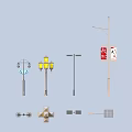 Various Styles Lighting Fixture Combinations Including Street Lamps And Decorative Lamp Posts