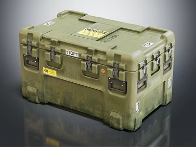 Hardware Tools Durable Green Heavy Duty Toolbox With Secure Latches And Labels 3d model