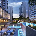 Modern Residential Area Hangzhou Xiaoshan Rongxin Residential Project Main Push and Split 3d model