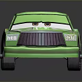 Green Race Car With Number 86 And Decorative Sponsor Logos