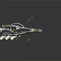 Turret Turntable Railgun Sci-fi Tower Defense Game Tower Defense Sci-fi Turret Game Turret Game Battery 3d model