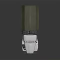 White Six Wheel Military Transport Truck With Green Canvas Covered Cargo Bed
