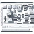Decorative Architectural Lines with Various Reliefs Capitals and Design Details 3d model