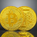 Commercial Equipment For Bitcoin Mining With Golden Circuit Board Design And Reflective Surface