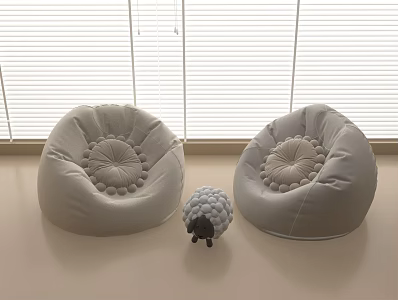 Modern Lazy Sofa Casual Sofa Single Sofa 3d model