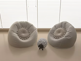 Modern Lazy Sofa Casual Sofa Single Sofa 3d model