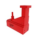 Special JWZ central drive worm gear mud scraper reducer jack red painted metal lifting platform assembly for sludge thickening tank 3d model