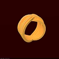 Elegant Gold Diamond Studded Ring With Multi Layered Design On Red Background