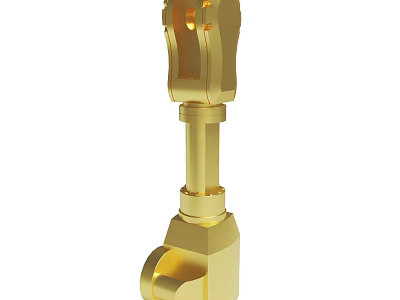 Golden Industrial Mechanical Connector Component With Metal Joint Structure Design 3d model