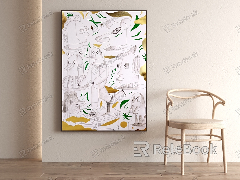 Modern Abstract Painting Abstract Decorative Painting Hanging Painting model