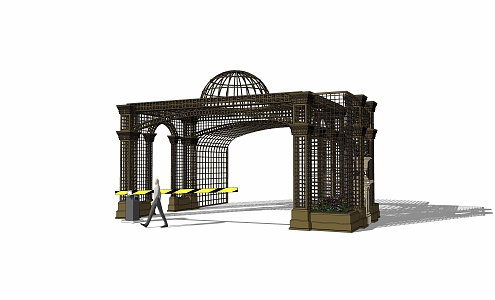 Structure, gallery, pavilion, flower stand 3d model