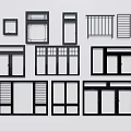 Casement Windows Various Modern Designs And Functional Styles For Home Applications 3d model