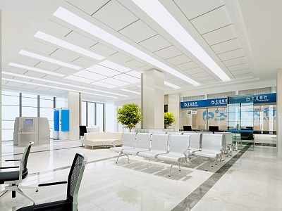 Modern Bank Lobby model