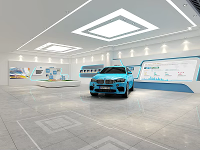 Model wall of science and technology exhibition hall 3d model