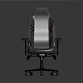 Ergonomic Gray Gaming Chair With Batman Logo Like Padded Armrests And Stable Wheeled Base