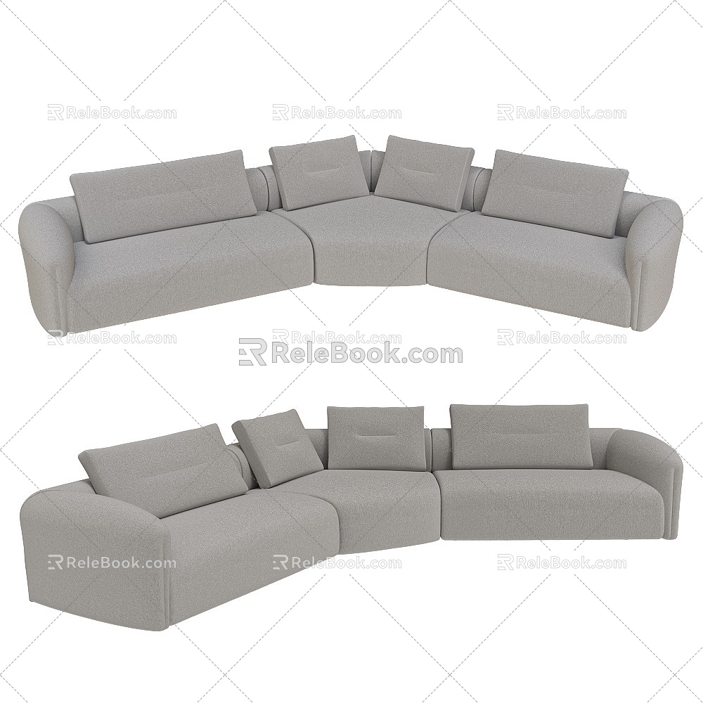 QUENTIN Curved Multiplayer Sofa 18 model