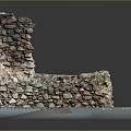 Natural Stacked Stone Structure With Rustic Texture And Solid Foundation Base