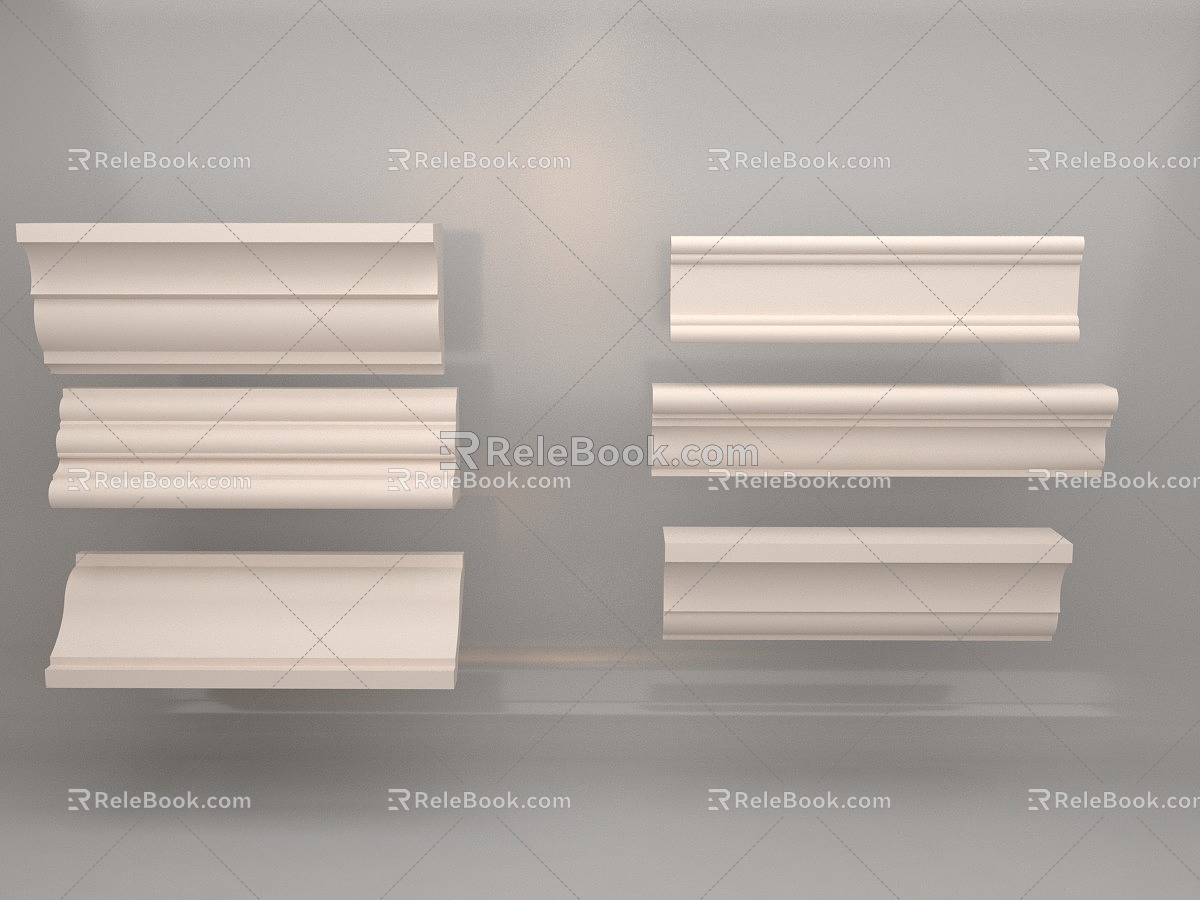 Gypsum line component house component line decoration 3d model