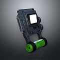 Black Mechanical Equipment Featuring Green Roller And Display Screen Design