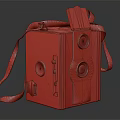 Vintage Digital Camera With Leather Strap Dual Lenses Classic Metal Body Retro Design