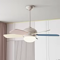 Modern Ceiling Air Cooler Fan with Colorful Blades and Lighting for Indoor Room