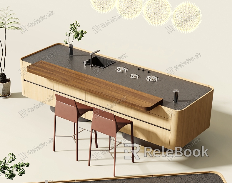 Modern Cabinet Island Operating Table Bar model