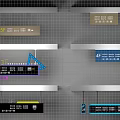 Modern Hanging Pendant Signs with Colorful Designs Floor Indicators and Clear Typography