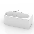 White Freestanding Bathtub With Control Panel And Modern Faucet Design