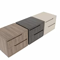 Modern Wooden Bedside Table With Two Drawers And Simple Design For Home Furniture