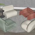 Lazy Sofa Art Sofa Single Person Single Person Sofa Leather Sofa Modern Sofa Light Luxury Sofa 3d model