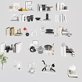 Modern Home Decorative Ornament Set With Books Vase Candle Holders And Figurines