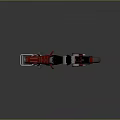 Space and Aerospace Themed Futuristic Motorcycle with Red Black Silver Sci Fi Style
