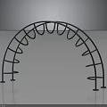 Metal Arched Fitness Equipment with Circular Rings and Stable Support Legs