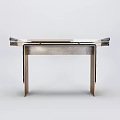 Modern Metal Desk Featuring Unique Frame And Sleek Surface Design 3d model