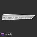 White Decorative Molding With Intricate Carved Floral Patterns For Interior Design