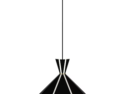 Modern Minimalist Chandelier With Geometric Design And Clean Black White Lines 3d model