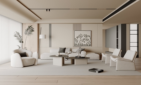 modern living room home living room 3d model