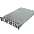 Rackmount Server with Gray Enclosure Featuring Multiple Drive Bays and Ventilation Slots
