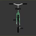 Light Green Bicycle With Simple Frame Black Seat Black Handlebar Black Tires And Silver Spokes