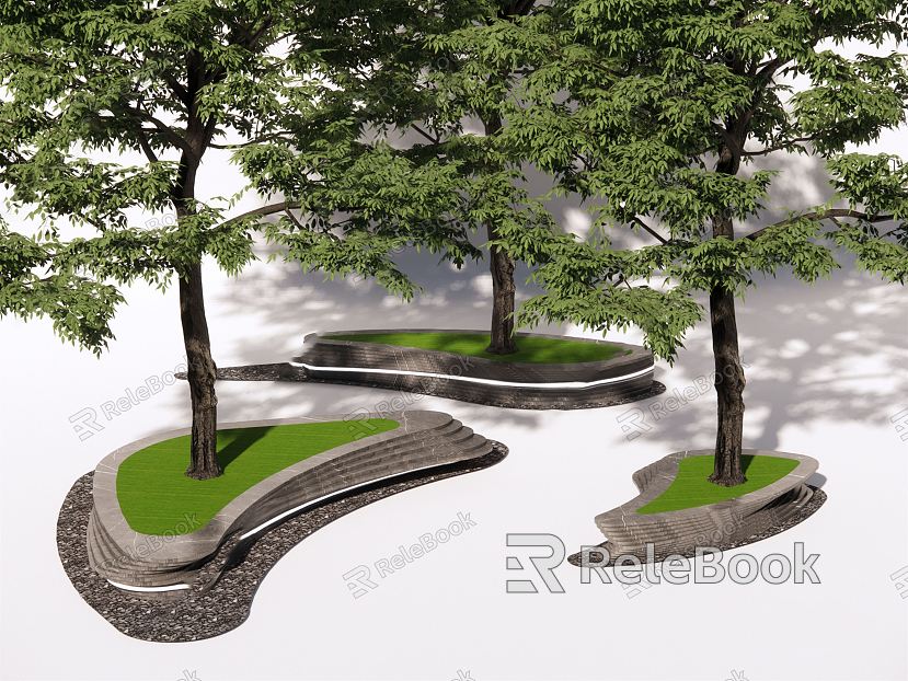 Modern Tree Pool Landscape Tree Pool Seat Planting Pool Flower Pool model